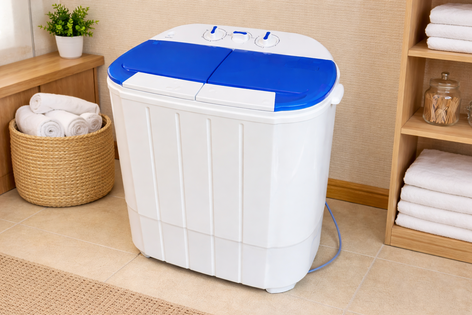 Lavadora Compacta Semi-Automática Con Exprimido - Envío Gratis y Pago Contra Entrega - Curiosity China