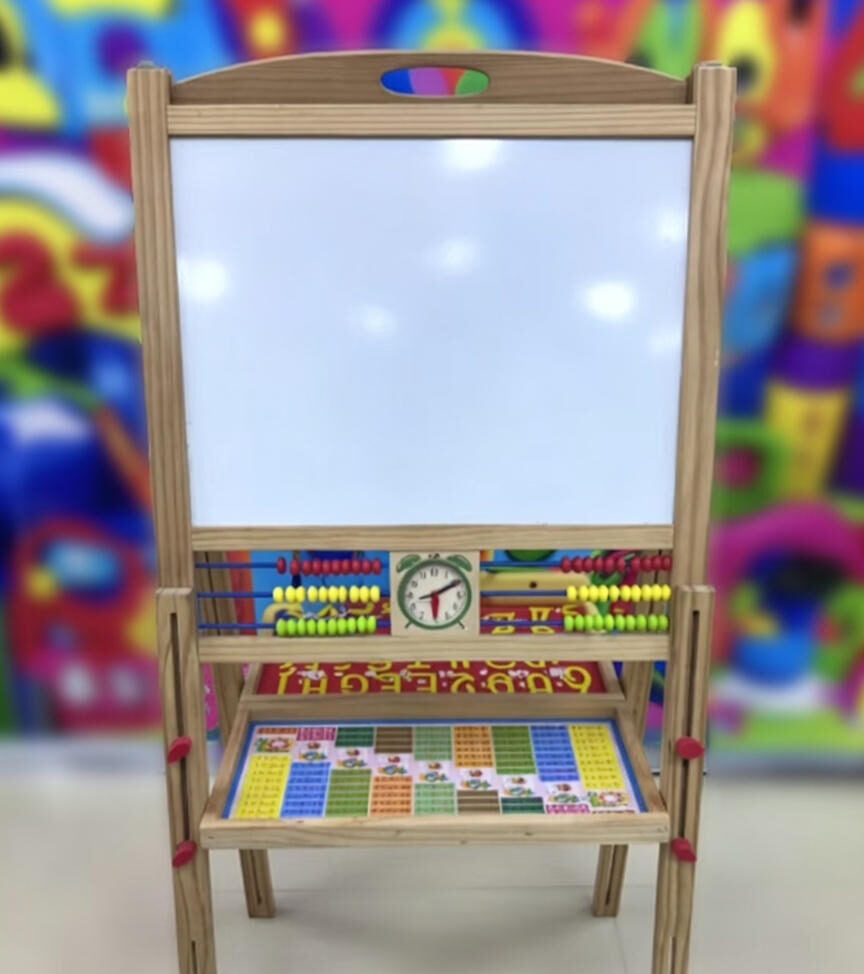 Caballete Grande Didáctico de Madera para Niños con Ábaco y Reloj Educativo - Envío Gratis y Pago Contra Entrega - Curiosity China